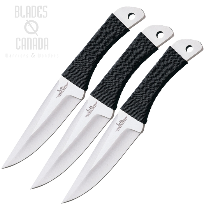 Gil Hibben Triple Throwing Knife Set, Cord Wrap, Nylon Sheath, GH947
